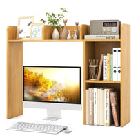 Tangkula Desktop Bookshelf, Countertop Storage Hutch with 5 Shelves for Computer Desk