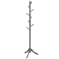 Tangkula Wooden Tree Coat Rack Freestanding, Entryway Coat Stand with 8 Hooks