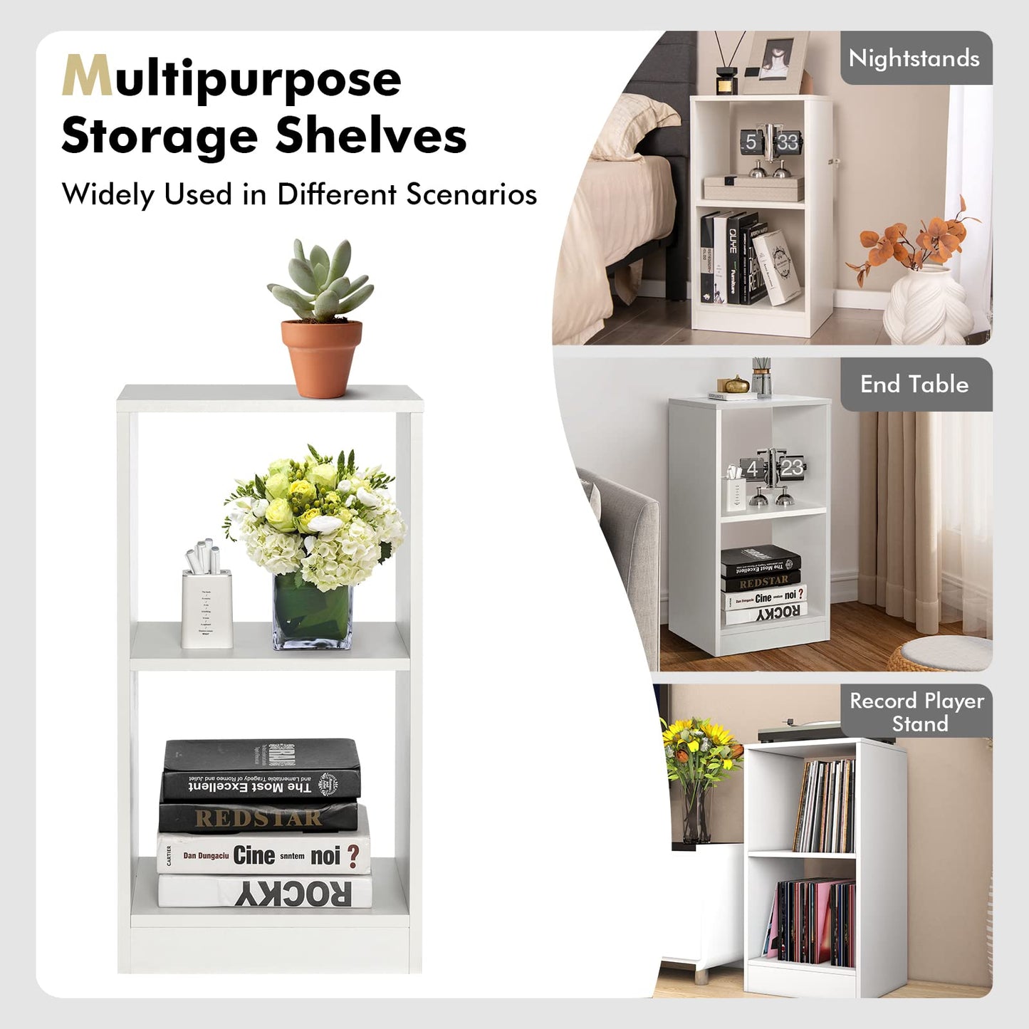 Tangkula 2 Cube Bookcase Set of 2