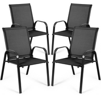 Tangkula Patio Dining Chairs, Outdoor Bistro Chairs