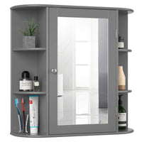 Tangkula Bathroom Medicine Cabinet with Mirror with Mirror, Wall Mounted Bathroom Storage Cabinet