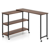 Tangkula Large 360° Free Rotating Sofa Side Table