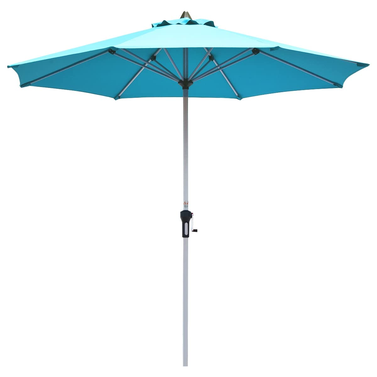 Tangkula 9 ft Patio Umbrella, Outdoor Market Table Umbrella with 1.5" Aluminum Pole
