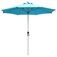 Tangkula 9 ft Patio Umbrella, Outdoor Market Table Umbrella with 1.5" Aluminum Pole