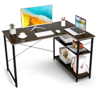 Tangkula L-Shaped Computer Desk with Reversible Shelves
