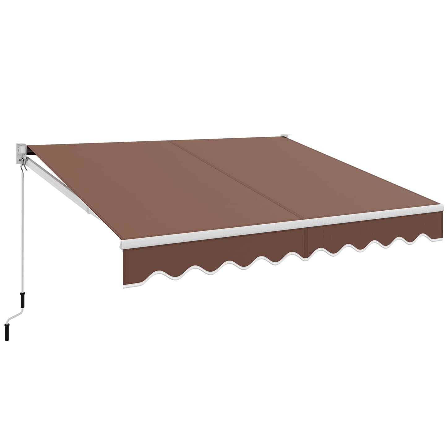 Tangkula Retractable Awning, Aluminum Patio Sun Shade