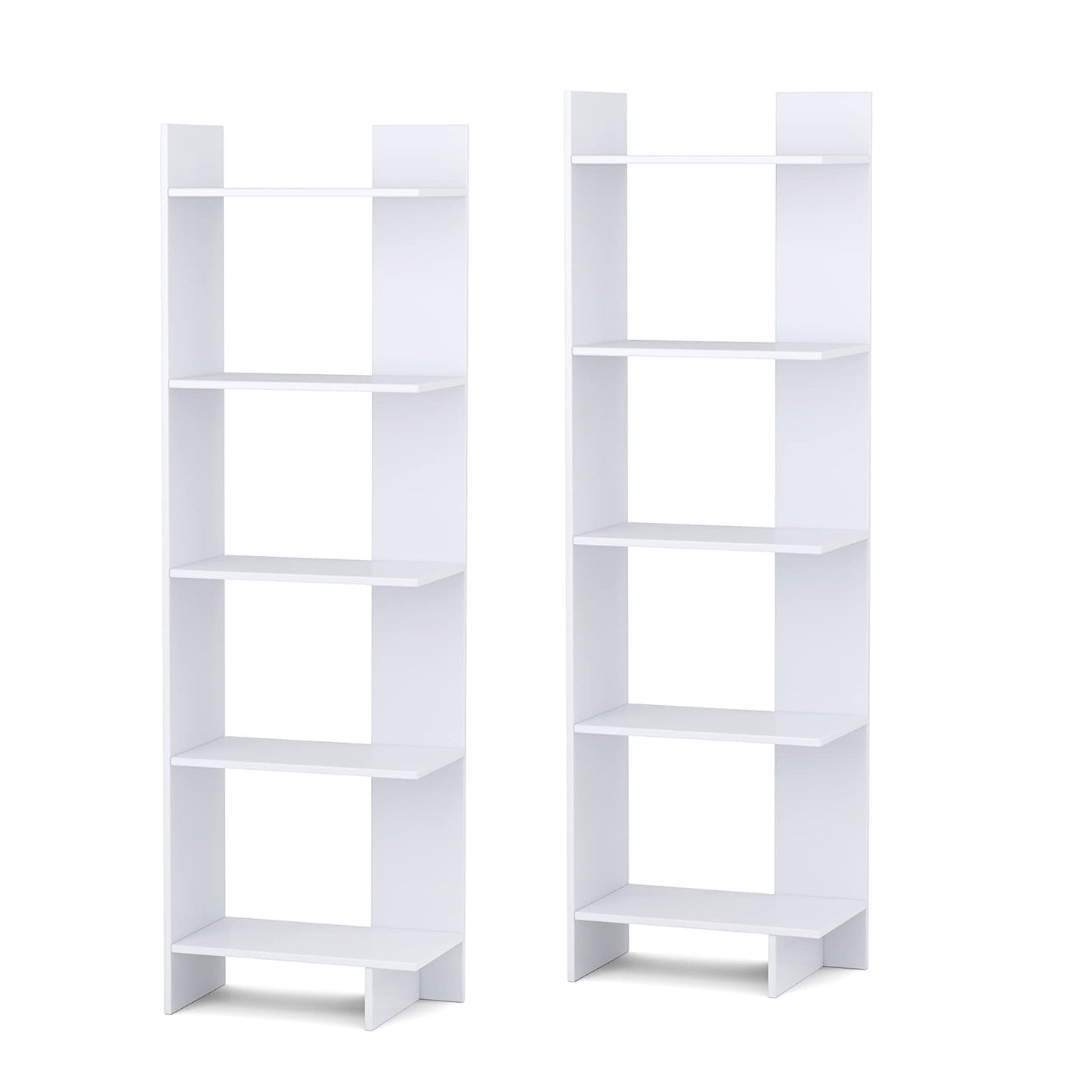 Tangkula 5-Shelf Bookcase,Freestanding Decorative Storage Shelving