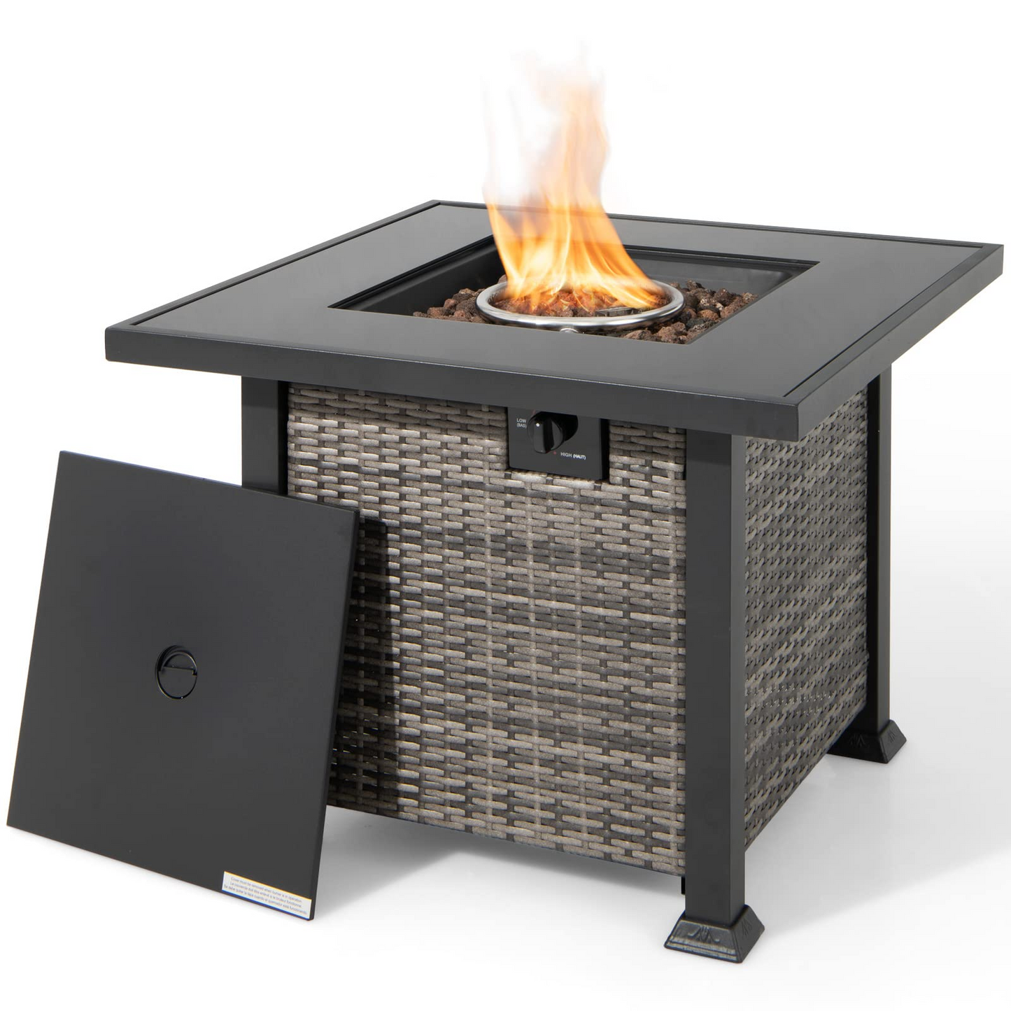 Tangkula 50,000 BTU Propane Fire Pit Table