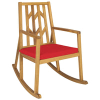 Tangkula Acacia Wood Patio Rocking Chair, Outdoor Porch Rocker