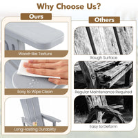 Tangkula Adirondack Chairs with Cup Holder for Garden