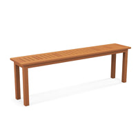 Tangkula Outdoor Wood Bench 59” Long Patio Dining Bench