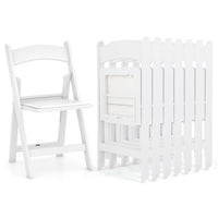 Tangkula Folding Chairs, Outdoor Foldable Patio Chairs with Padded Seats, All-Weather Resin Frame with 1100 LBS Static Load