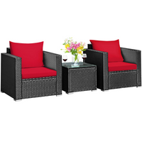 Tangkula 3 Pieces Patio Furniture Set
