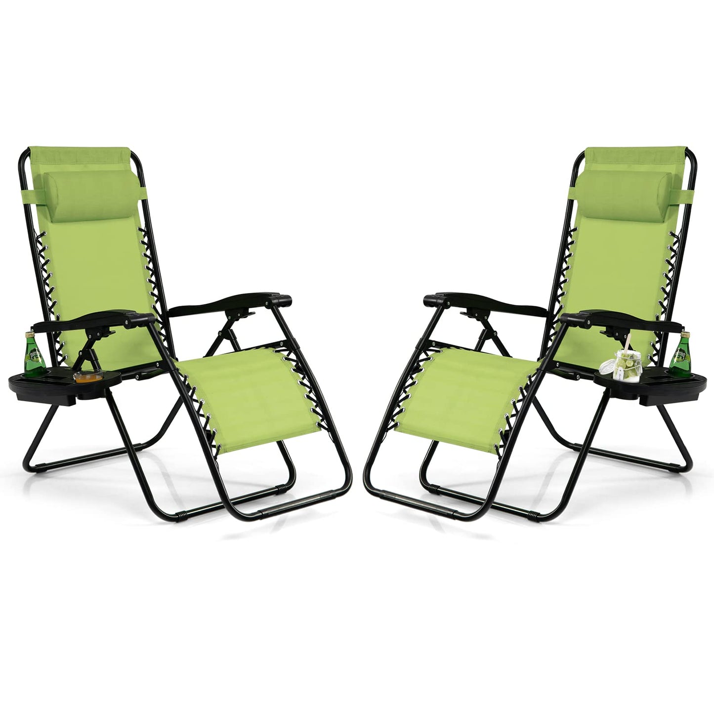 Tangkula Zero Gravity Chair, Folding Patio Lounge Chair Adjustable Outdoor Recliner