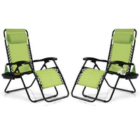 Tangkula Zero Gravity Chair, Folding Patio Lounge Chair Adjustable Outdoor Recliner