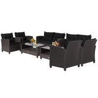Tangkula Patio Furniture Set Rattan Wicker Chair Set