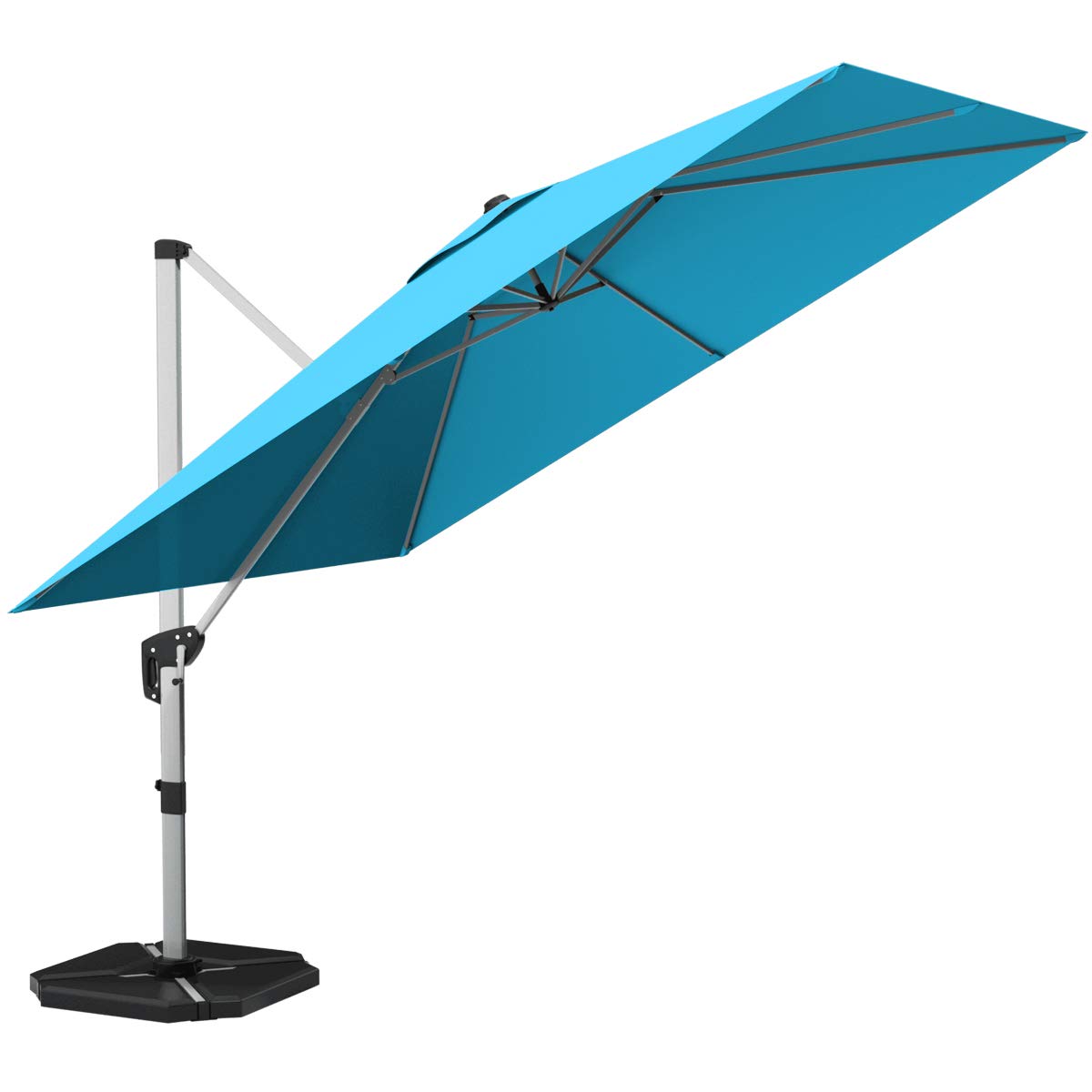 Tangkula 10 Ft Offset Patio Umbrella with Base Included