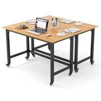 Mobile Computer Desk, Simple Style Rolling Home Office Desk Study Table Writing Desk
