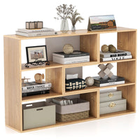 Tangkula 6 Cubes Bookcase 2-Piece Separable Floor Standing Open Horizontal Bookshelf