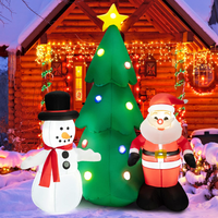 Tangkula Christmas Indoor Outdoor Inflatable Decoration for Yard Lawn