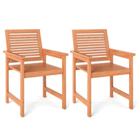 Tangkula Patio Chairs Set Outdoor Wooden Dining Chairs