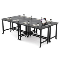 Mobile Computer Desk, Simple Style Rolling Home Office Desk Study Table Writing Desk