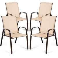 Tangkula Patio Dining Chairs, Outdoor Bistro Chairs