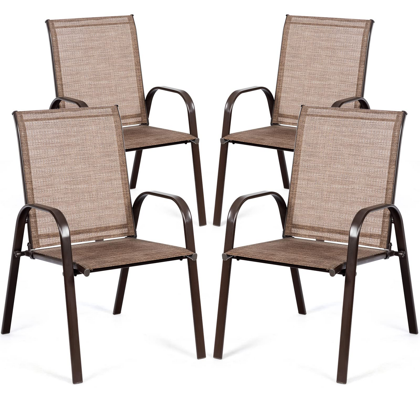 Tangkula Patio Dining Chairs, Outdoor Bistro Chairs