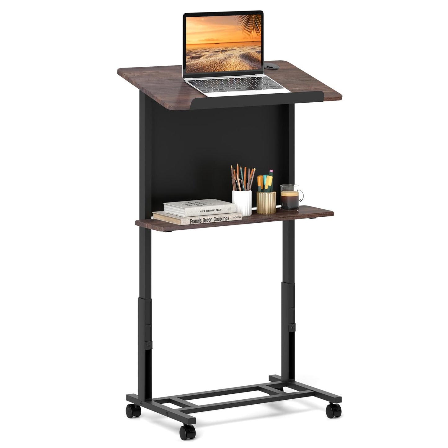Tangkula Rolling Podium Stand