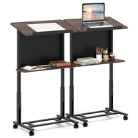 Tangkula Rolling Podium Stand
