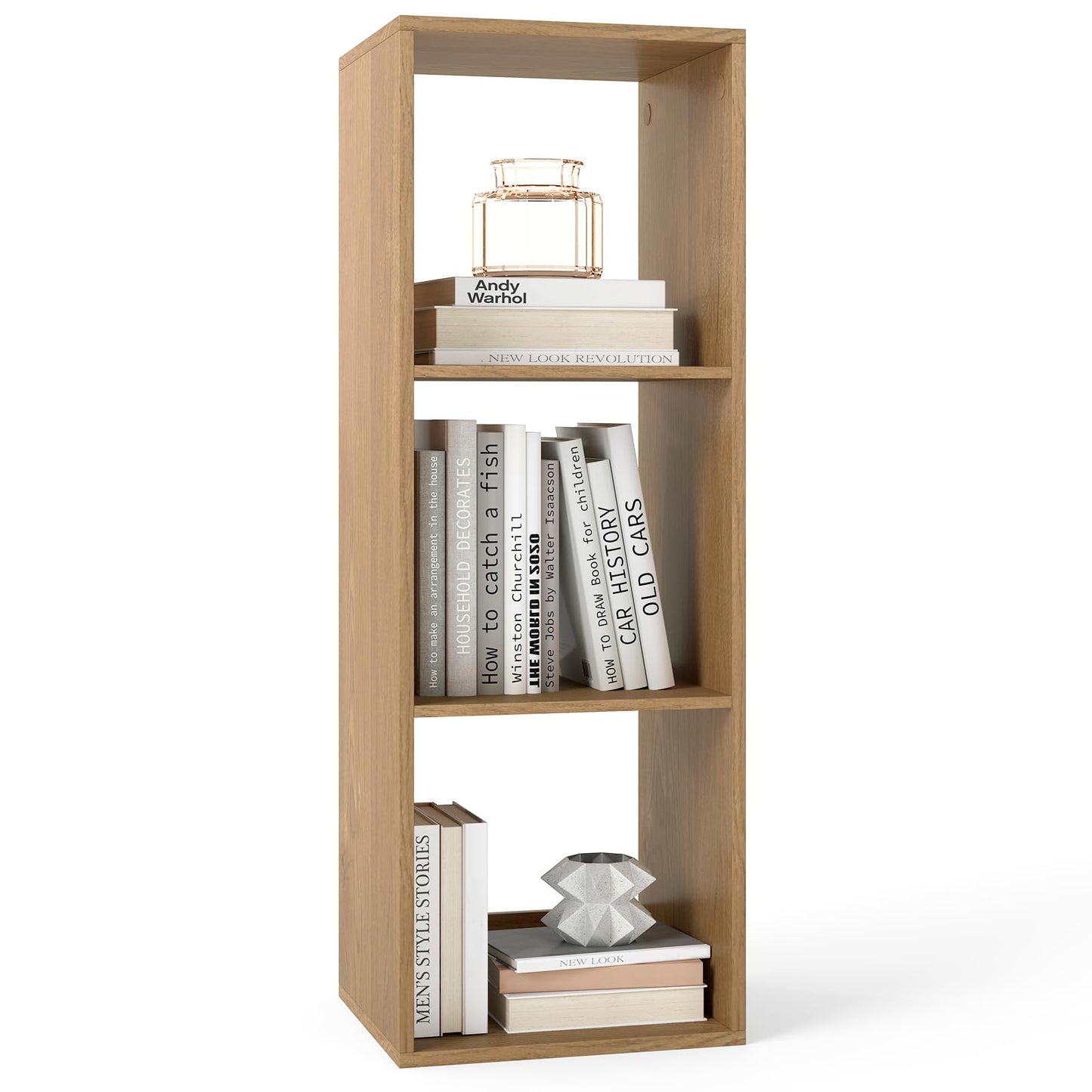 Bibliothèque Tangkula à 3 cubes, étagère à 4 niveaux avec compartiments ouverts
