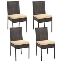 Tangkula Wicker Patio Chairs Set of 4