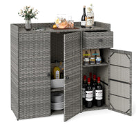 Tangkula Outdoor Cabinet with 2 Adjustable Shelves