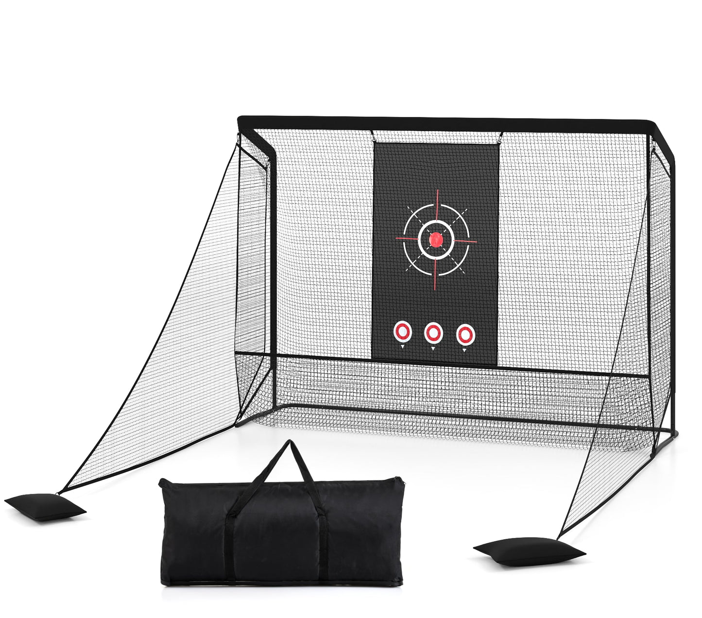 Tangkula 10 FT x 7.4 FT Golf Practice Hitting Net with Carry Bag