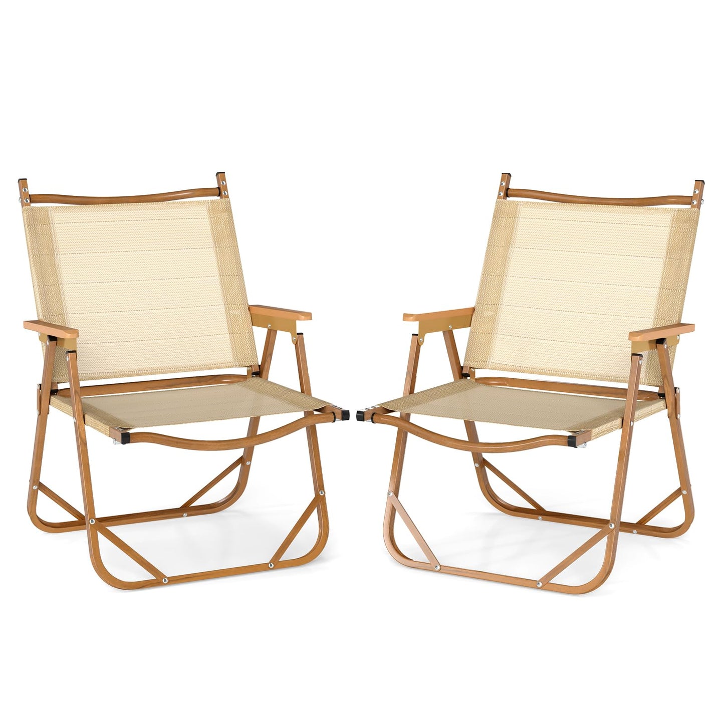 Tangkula Camping Chairs Set of 2 for Fishing Hiking Picnic Camp
