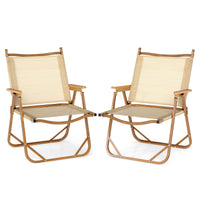 Tangkula Camping Chairs Set of 2 for Fishing Hiking Picnic Camp