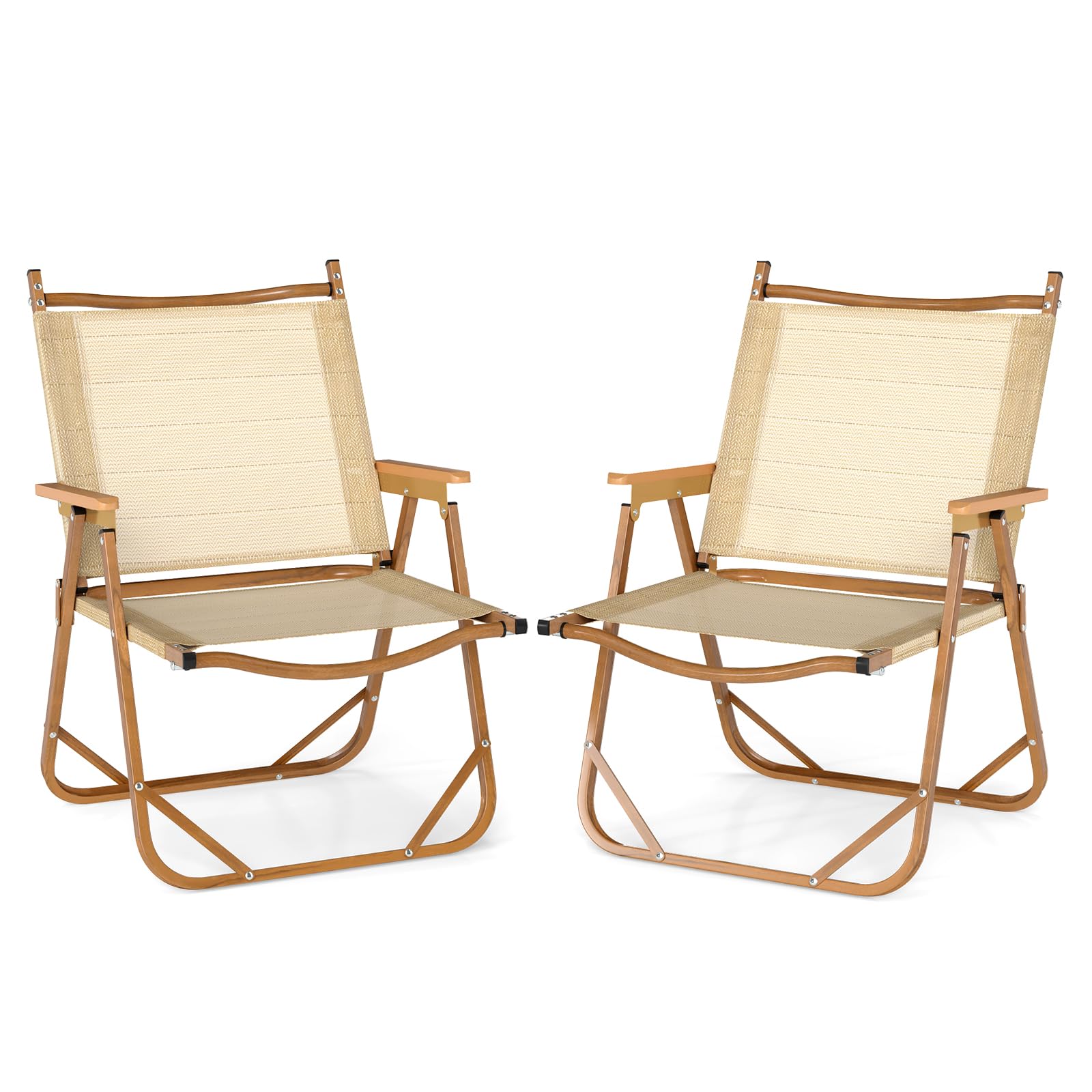 Lot de 2 chaises de camping Tangkula pour la pêche, la randonnée, le pique-nique et le camping