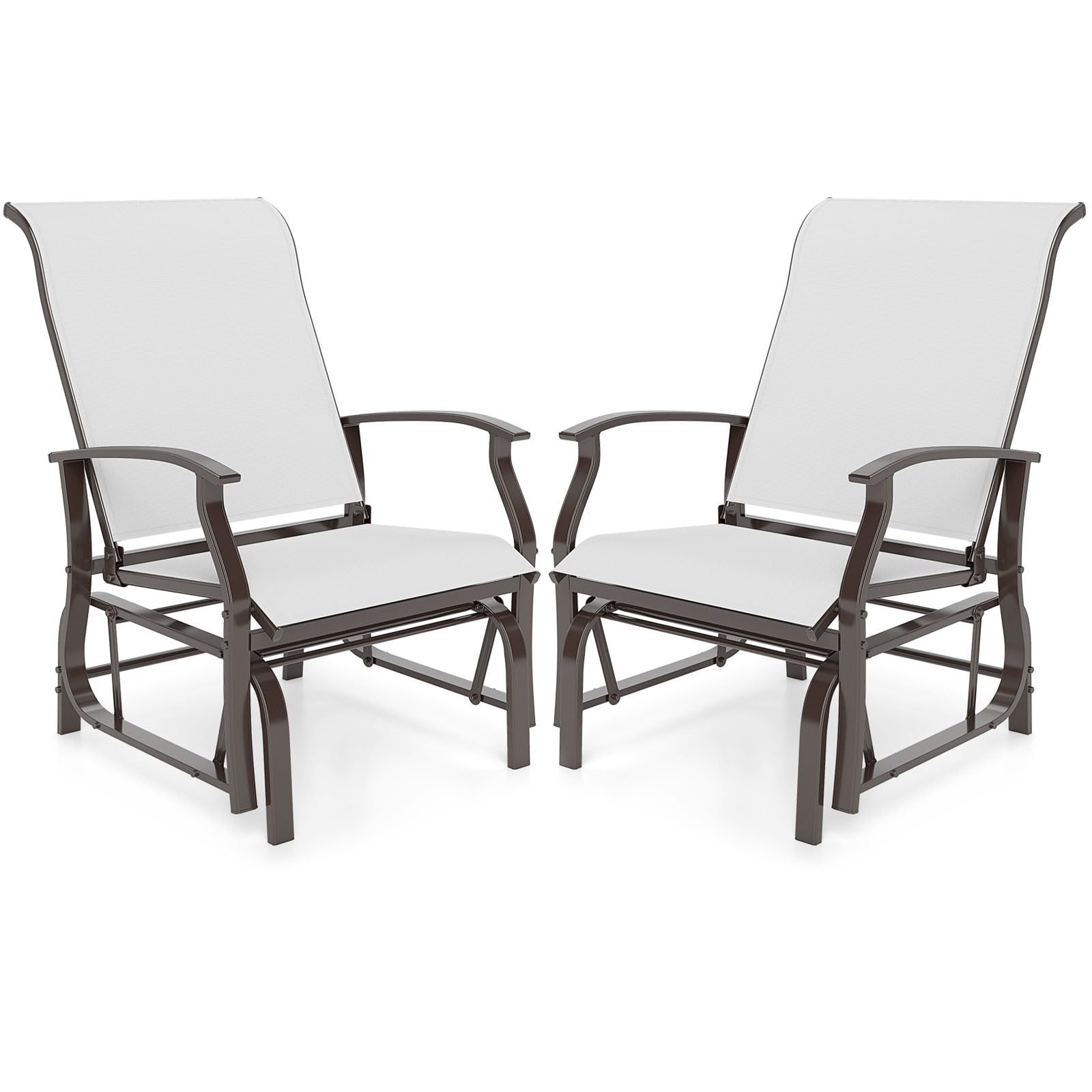 Tangkula Porch Swing Glider Chairs with High Back