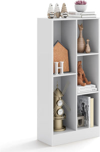 Tangkula 5-Cube Bookshelf, 41”H Floor Bookcase with 2 Anti-Tipping Kits