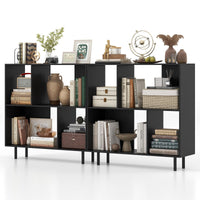 Tangkula 4 Cubby Open Bookcase