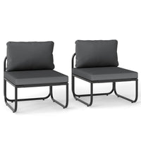 Tangkula Patio Sofa Chairs Set of 2/4 with Removable Cushions