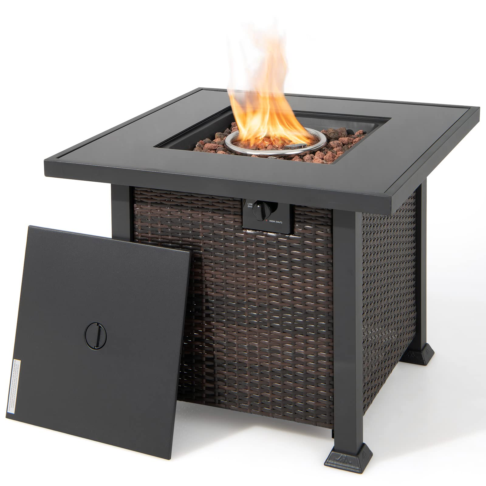 Tangkula 50,000 BTU Propane Fire Pit Table