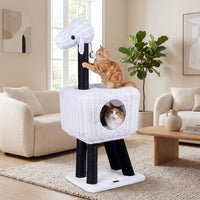 Tangkula 43 Inch Modern Rattan Cat Tree