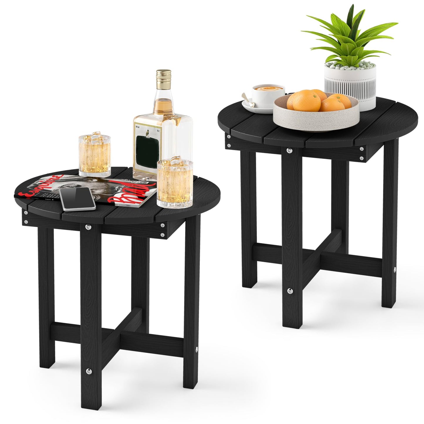 Tangkula Outdoor Side Table HIPS Adirondack Side Table(1/2)
