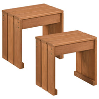 Tangkula 242 LBS Weight Capacity Small Wood Outdoor Bench Set of 1/2