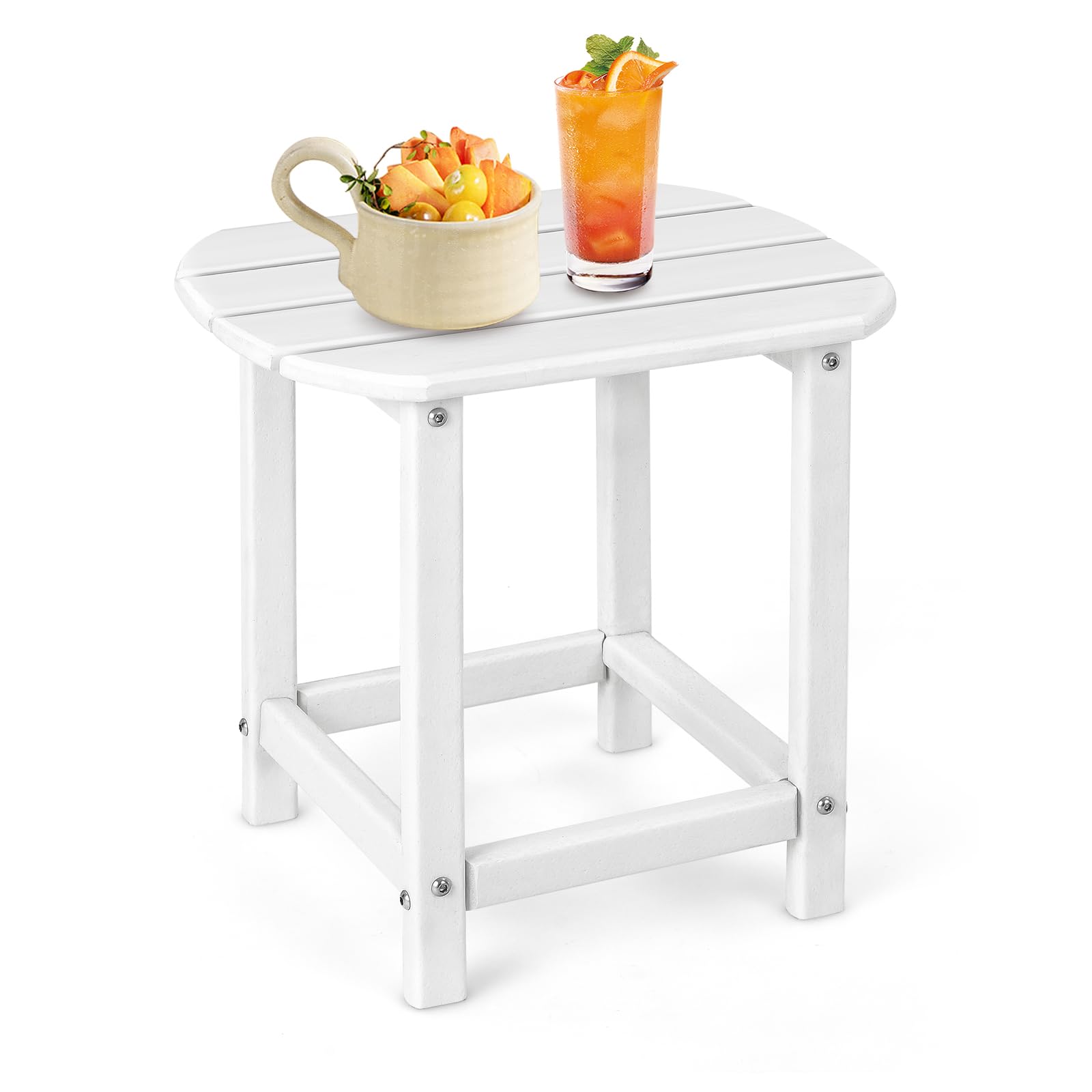 Weather Resistant Adirondack Table, White - Tangkula