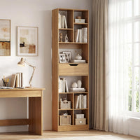 Tangkula 71” Tall Open Bookcase with Drawer 10-Cube Display Storage Cabinet Organizer(1/2)