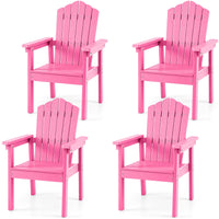 Chaise Adirondack d'extérieur Tangkula avec dossier haut et accoudoirs larges pour terrasse ou piscine