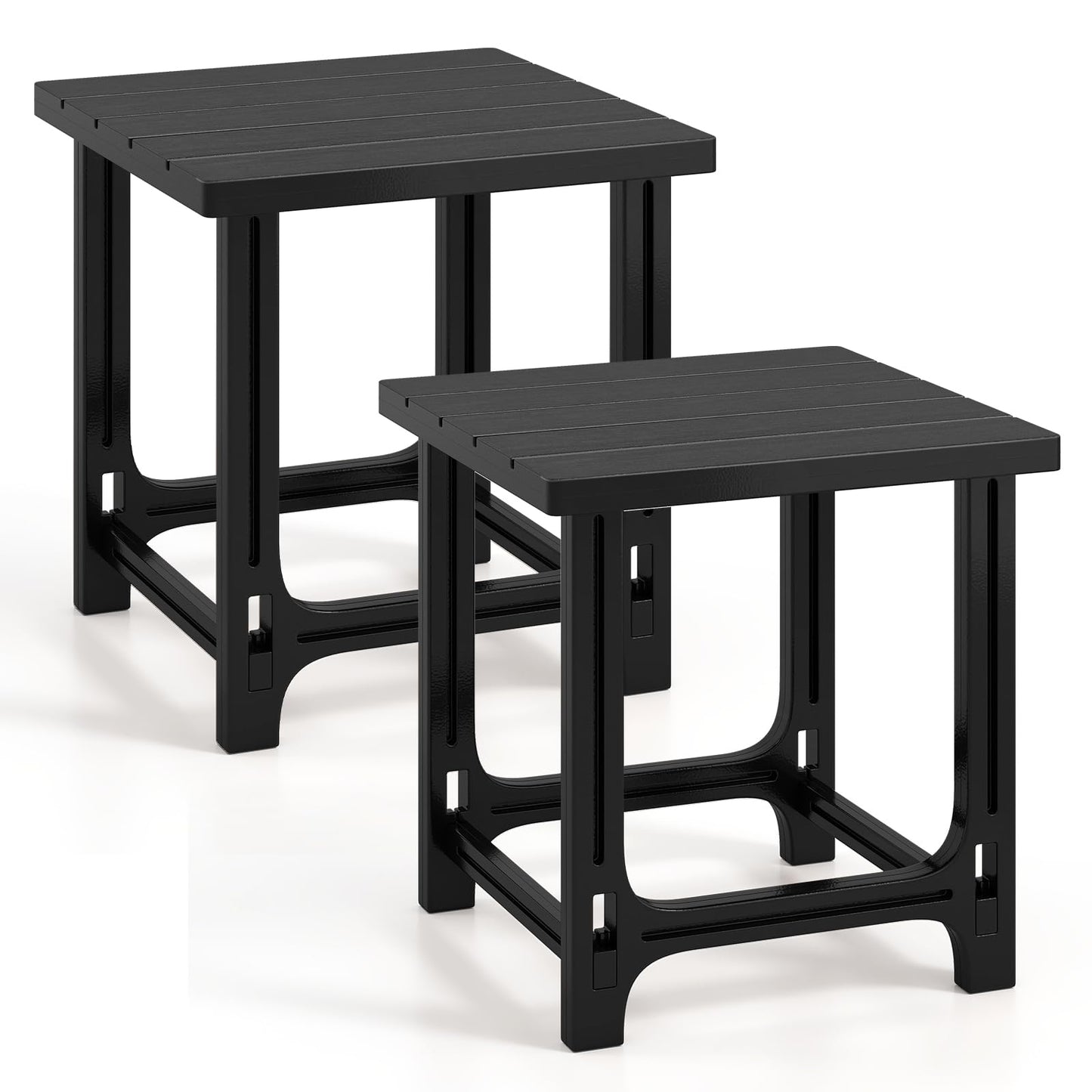 Tangkula Outdoor Adirondack Side Table| 18" Heavy Duty HDPE Patio End Table(1/2)