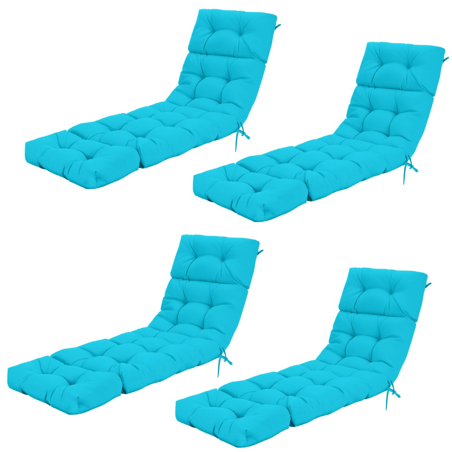 Tangkula Chaise Lounge Cushions for Outdoor Indoor Furniture